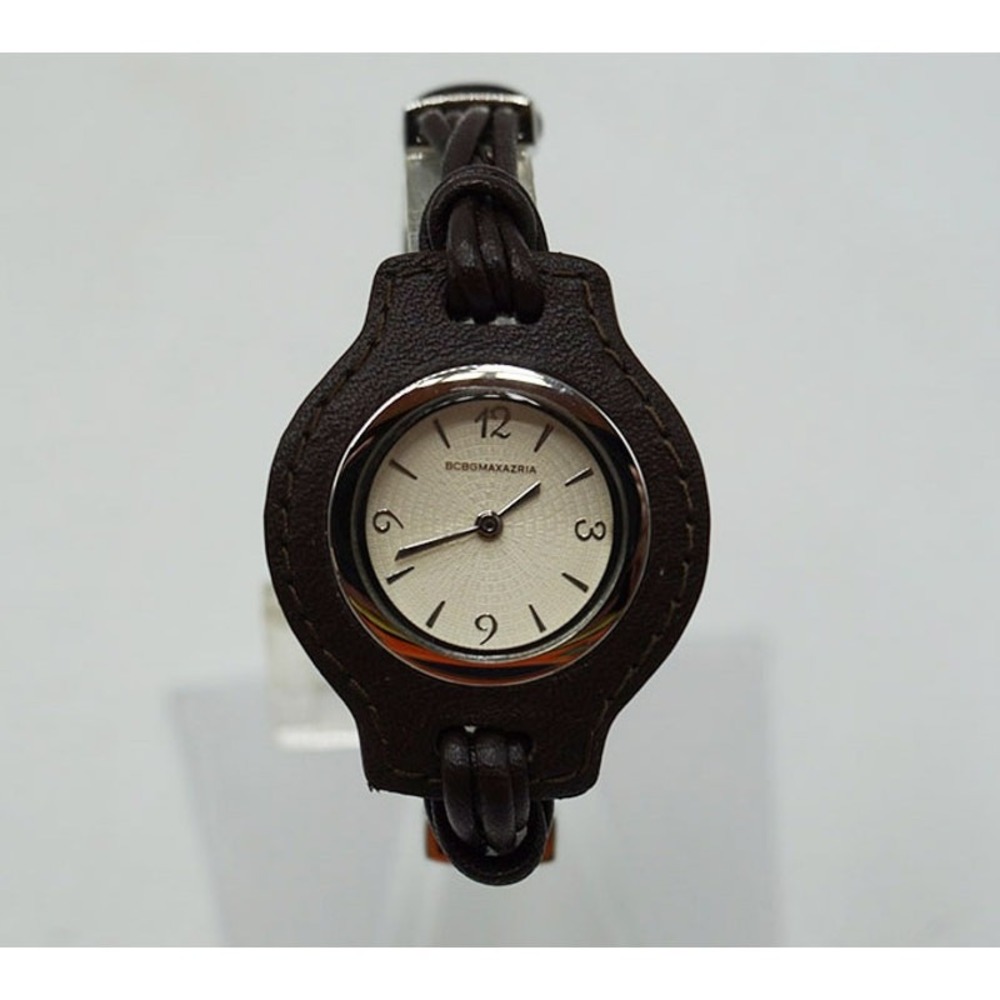 BCBGMAXAZRIA Ladies Analog Quartz Watch Leather Band